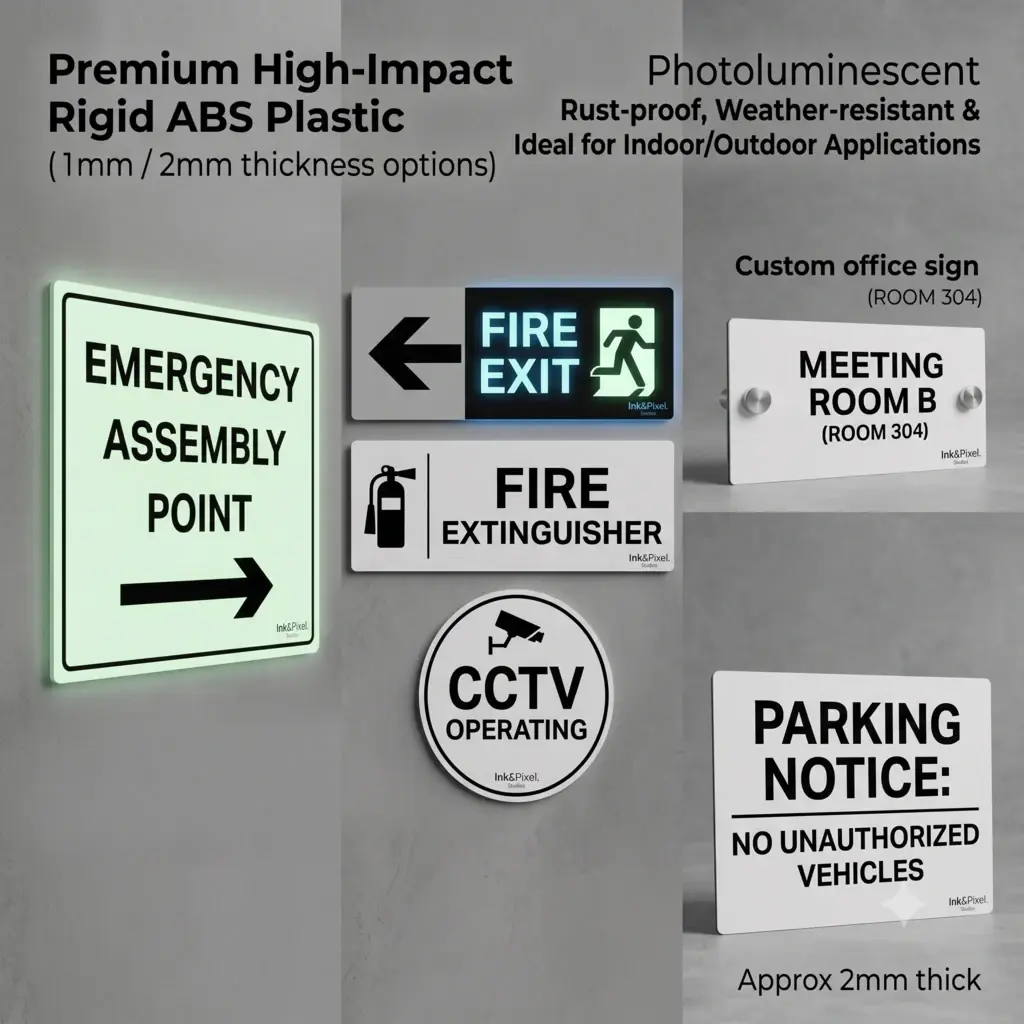 ABS Plastic Signs - Signage & Rigid Boards from Ink & Pixel Studios